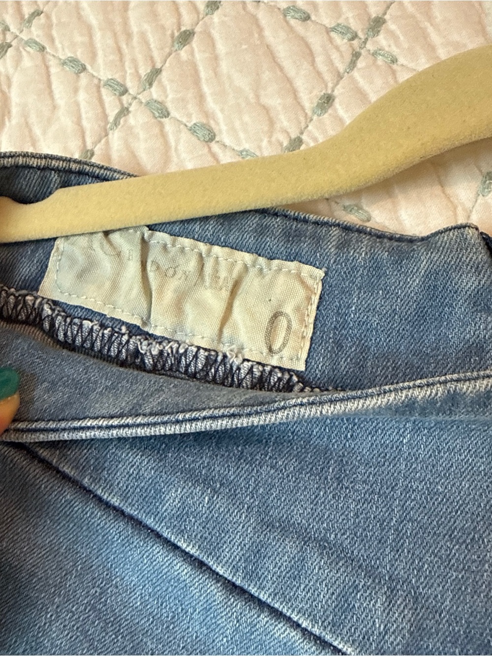 AC Rendon Denim Ruffled Mini Skirt Shorts - Blue - Picture 3 of 3